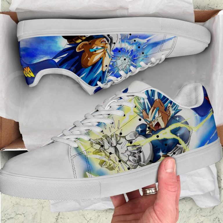 Vegeta Blue Dragon Ball Low top Leather Stan Smith Shoes, Custom Sneaker