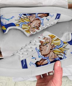 Vegeta Super Saiyan Skate Low top Leather Stan Smith Shoes, Custom Sneaker