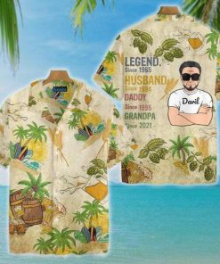 Vintage Legend Husband Since Years Old Man Personalized Hawaii Shirt