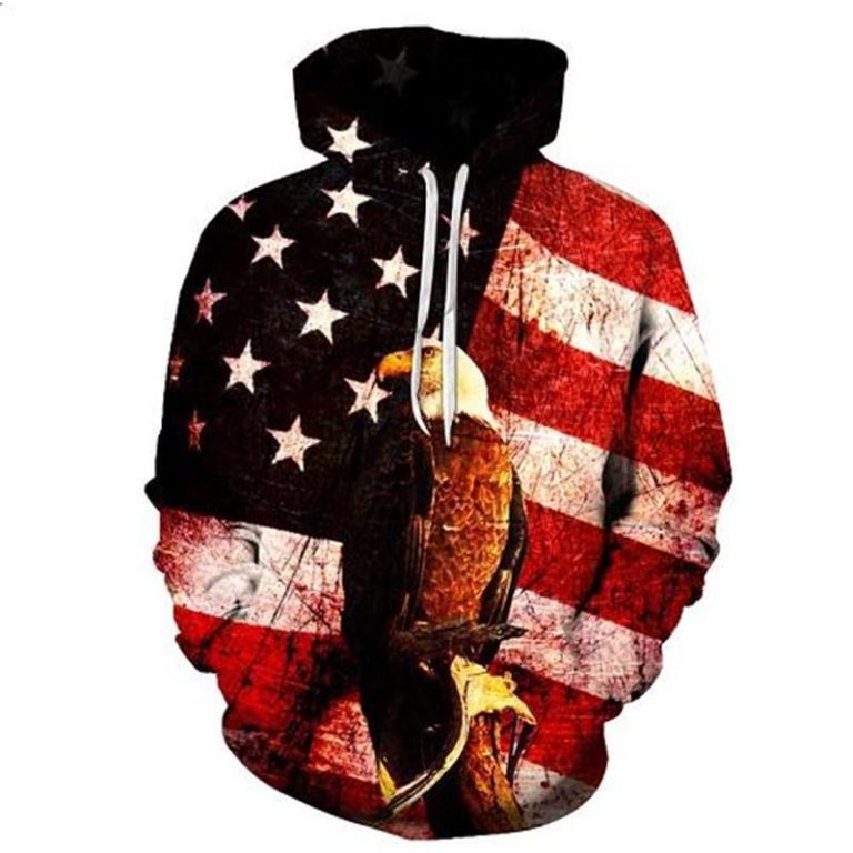 Vintage Style USA Eagle Hoodie