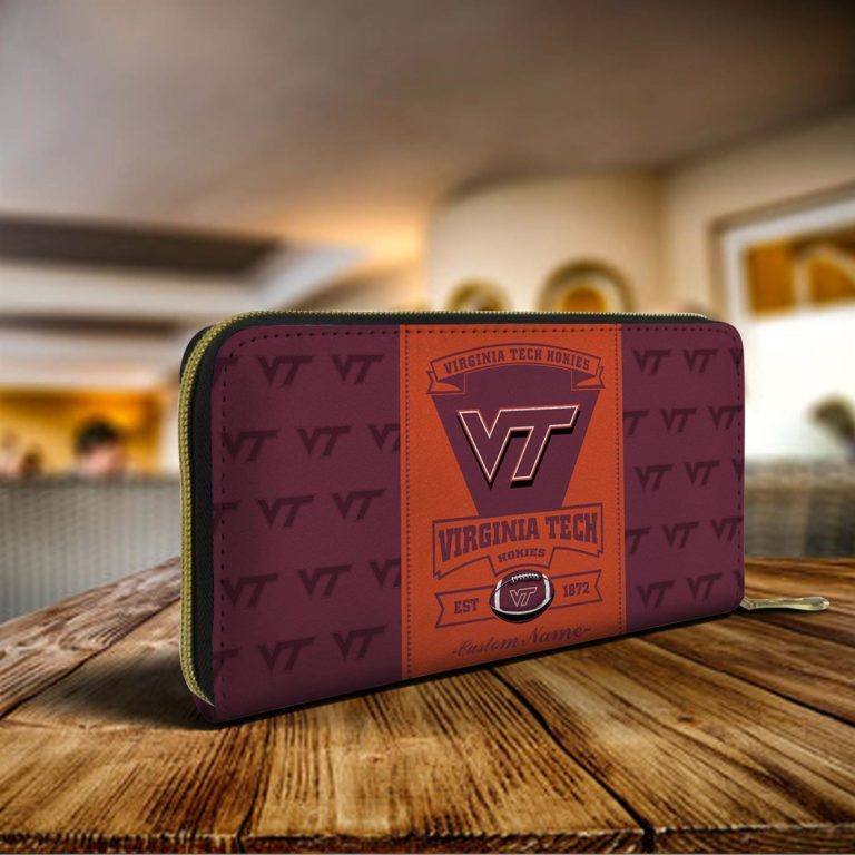 Virginia Tech Hokies Custom Name Zippy Long Wallets