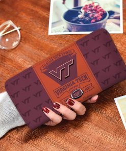 Virginia Tech Hokies Custom Name Zippy Long Wallets
