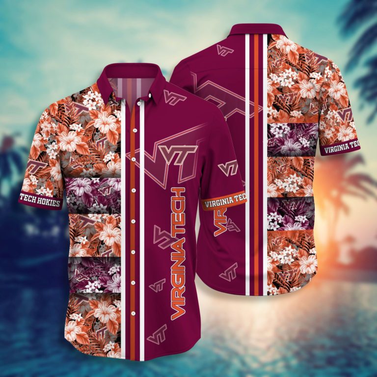 Virginia Tech Hokies Hawaiian Aloha Shirts NCAA