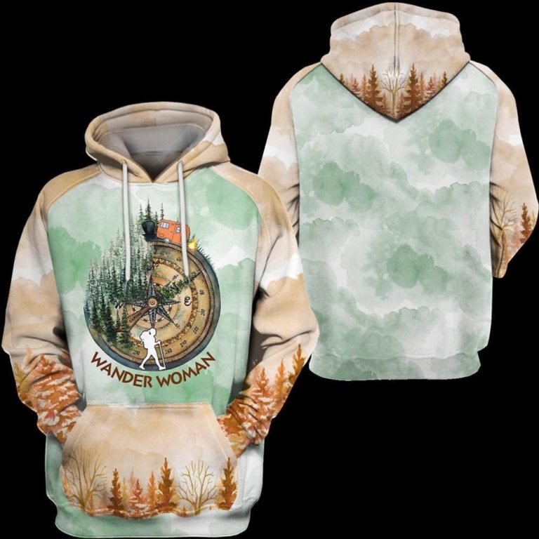 Wander Woman I See Trees Of Green 3D All Over Printed Shirt Camping Hoodie