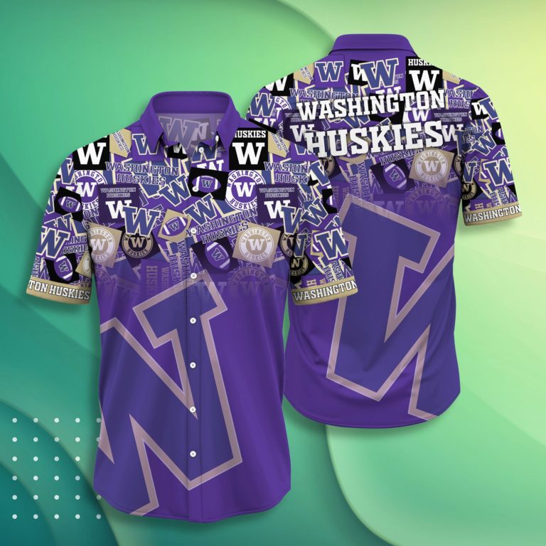 Washington Huskies Casual Short Sleeve Hawaiian Shirt