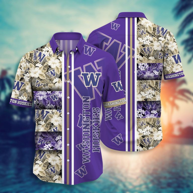 Washington Huskies Hawaiian Aloha Shirts NCAA