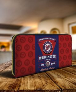 Washington Nationals Custom Name Classic Zip Wallet