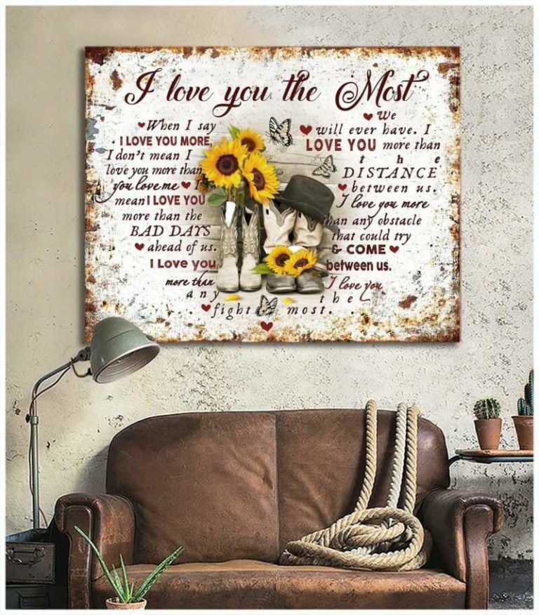 When I Say I Love You More Sunflower Wall Art Floral Decor