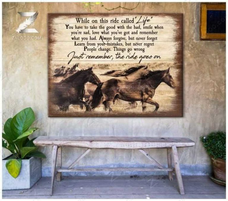 While On This Ride Horse Canvas & Poster