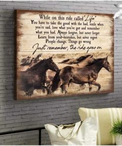 While On This Ride Horse Canvas & Poster
