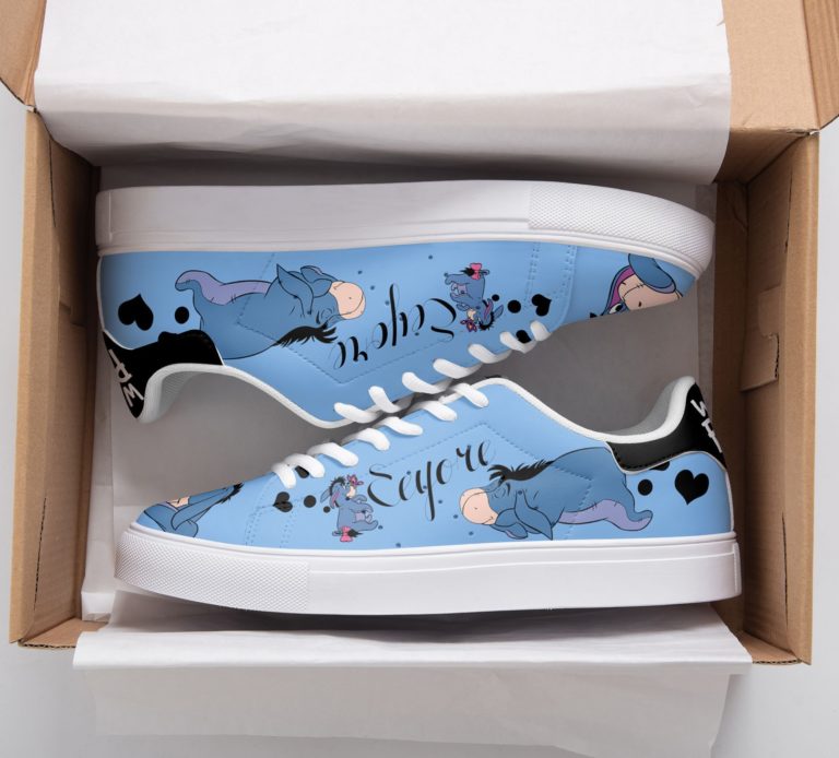 Winnie The Pooh Eeyore Low top Leather Stan Smith Shoes, Custom Sneaker