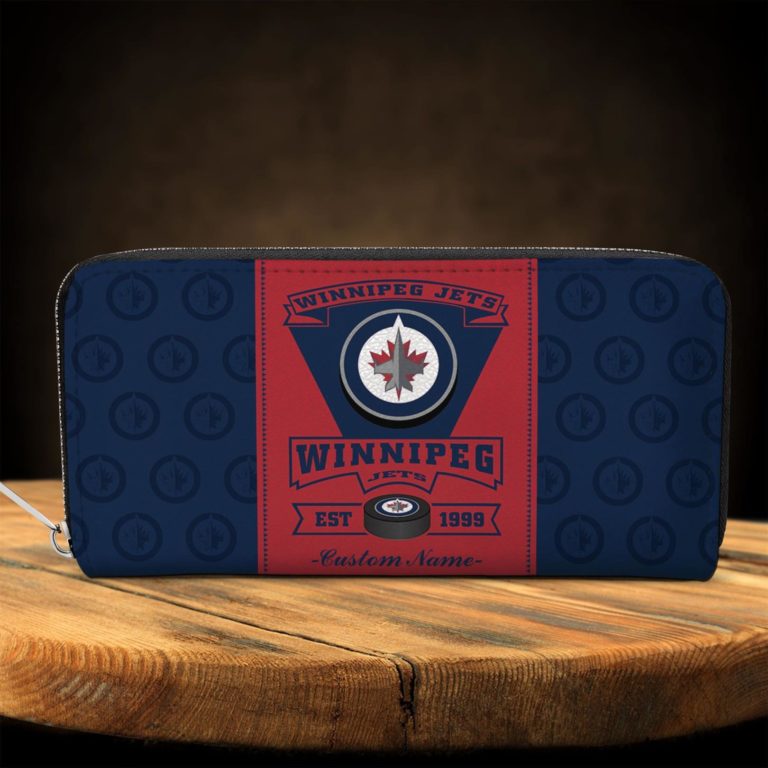 Winnipeg Jets Custom Name Zip Around