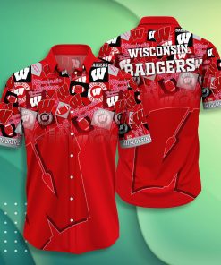 Wisconsin Badgers Casual Short Sleeve Hawaiian Shirt
