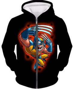 Wolverine Funny Animation All Over Print Hoodie and Zip Wolverine Funny Animation All Over Print Hoodie and Zip