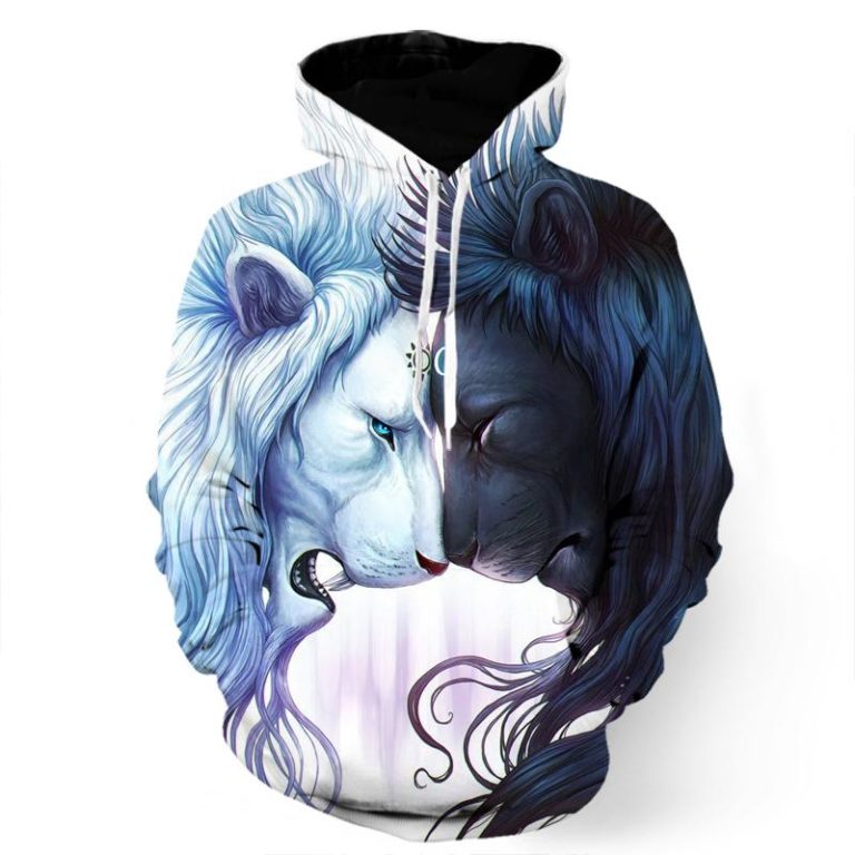 Yin and Yang Lion Hoodie