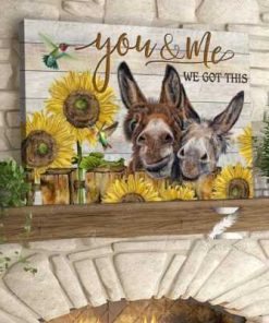 You And Me Donkey  Wall Art Farmhouse Decor