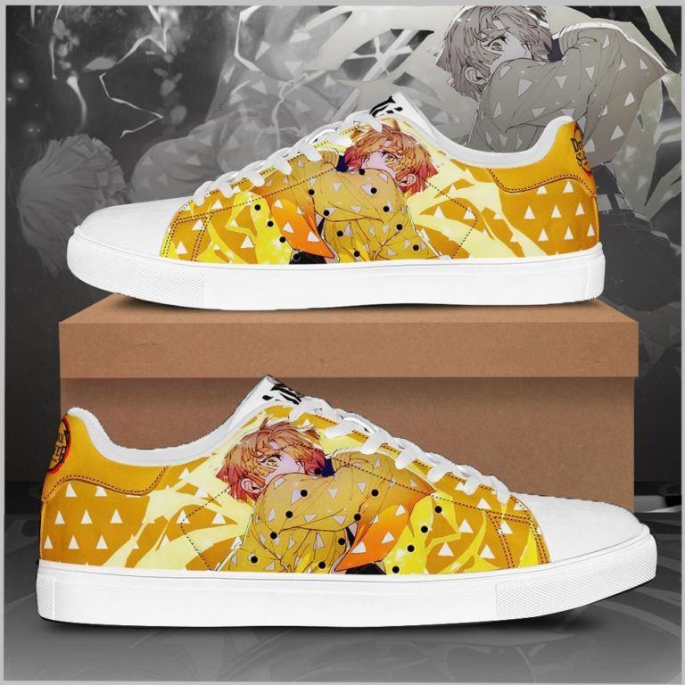 Zenitsu Agatsuma Demon Slayer Low top Leather Stan Smith Sneaker, Casual Shoes