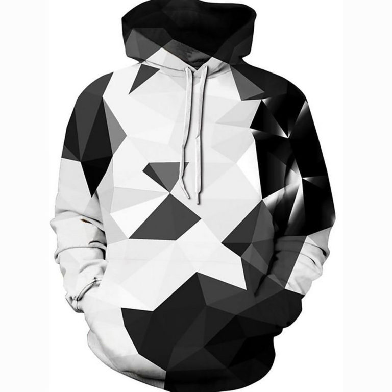 3D Printed Geometric Hoodie Shirt