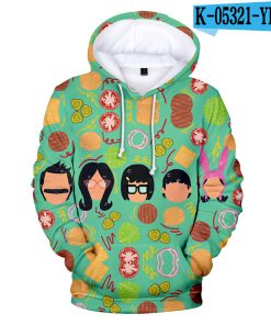 3D Printed Hooded – Bob’s Burgers Hoodie Shirts