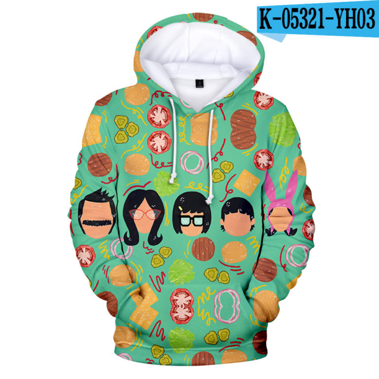 3D Printed Hooded – Bob’s Burgers Hoodie Shirts