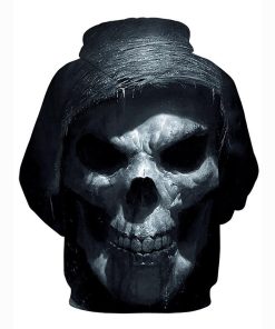 3D Printed Skull Geometric Hooded Hoodie Shirt