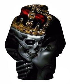 3D Printed Skull Hoodie Shirt – Hooded Casual Loose Party