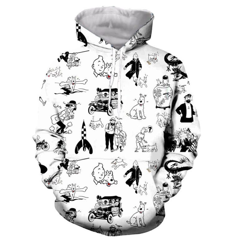 3D Printed Tintin Hoodeds Hoodie Shirtss