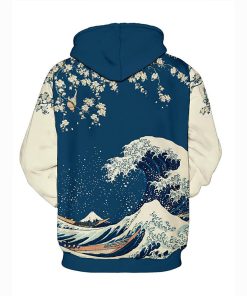 3D Printed View Color Block Hoodie Shirt