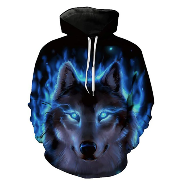 3D Printed Wolf Hoodie Shirt RB3456