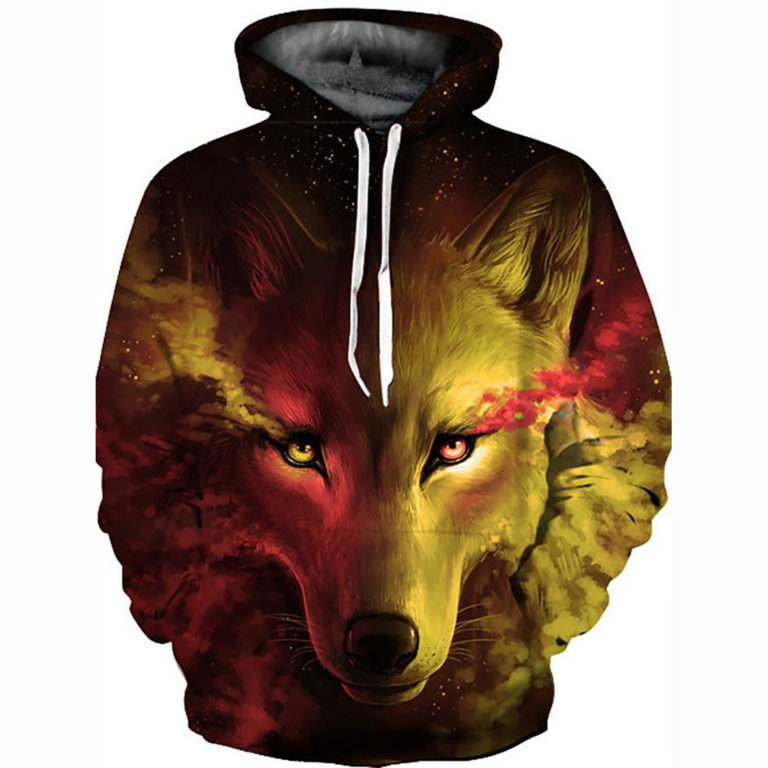 3D Printed Wolves Hoodie Shirt