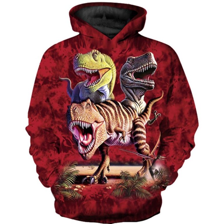 3D Printing Dinosaur Hoodie Shirt RB7432