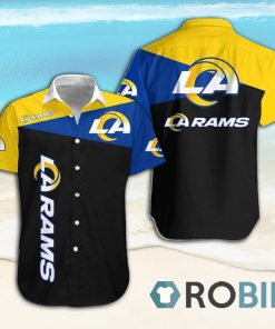 Best Los Angeles Rams Short Sleeve Button Down Hawaiian Shirt