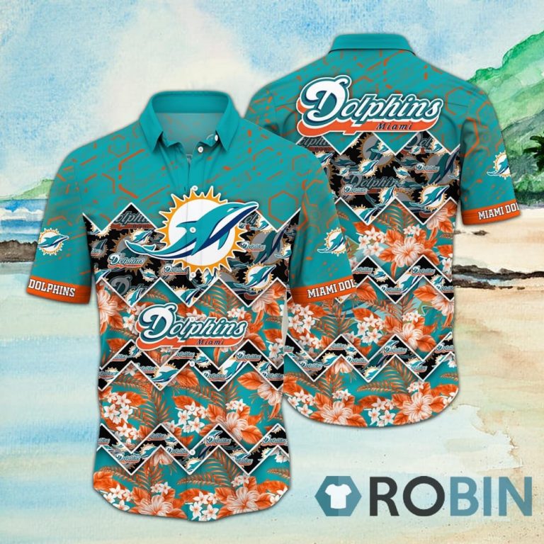 Best Miami Dolphins Hawaiian Beach Print Aloha Shirt