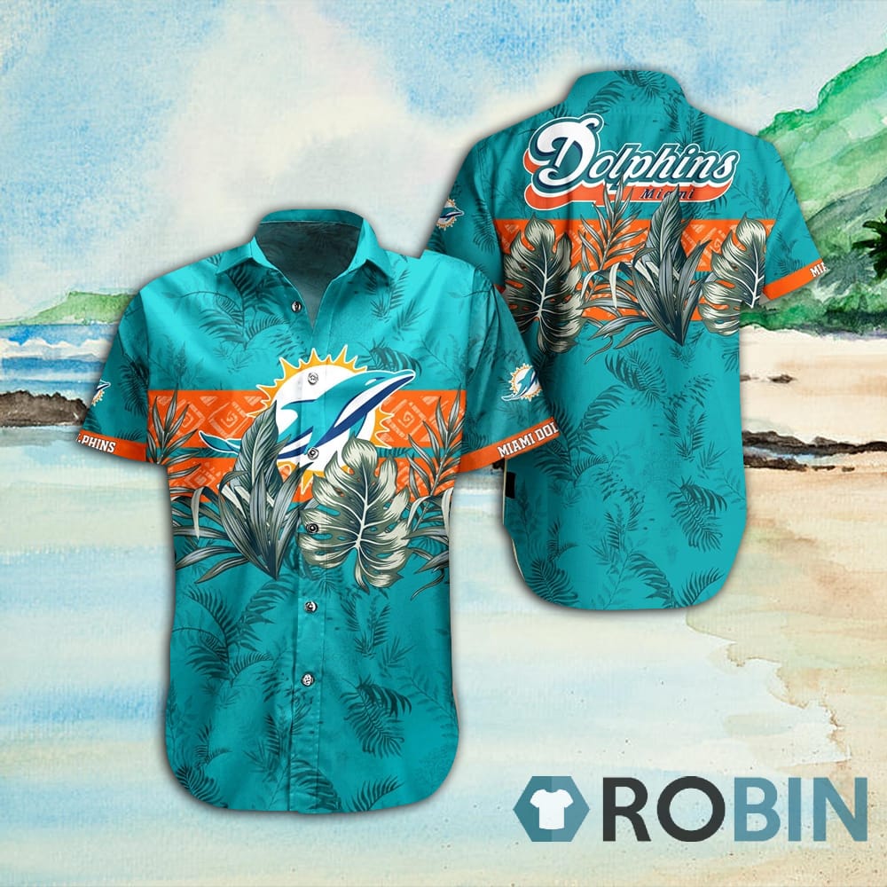 Best Miami Dolphins Hawaiian Shirt Short Sleeves - RobinPlaceFabrics