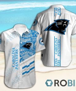 Carolina Panthers Short Sleeve Button Down Hawaiian Shirt