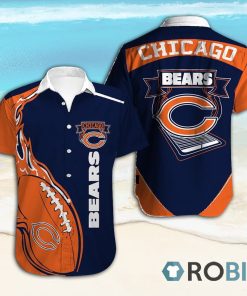 Chicago Bears Short Sleeve Button Down Hawaiian Shirt