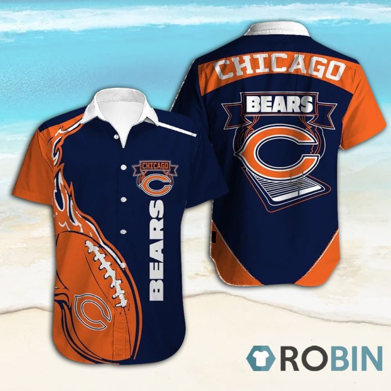 Chicago Bears Short Sleeve Button Down Hawaiian Shirt