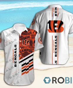 Cincinnati Bengals Short Sleeve Button Down Hawaiian Shirt