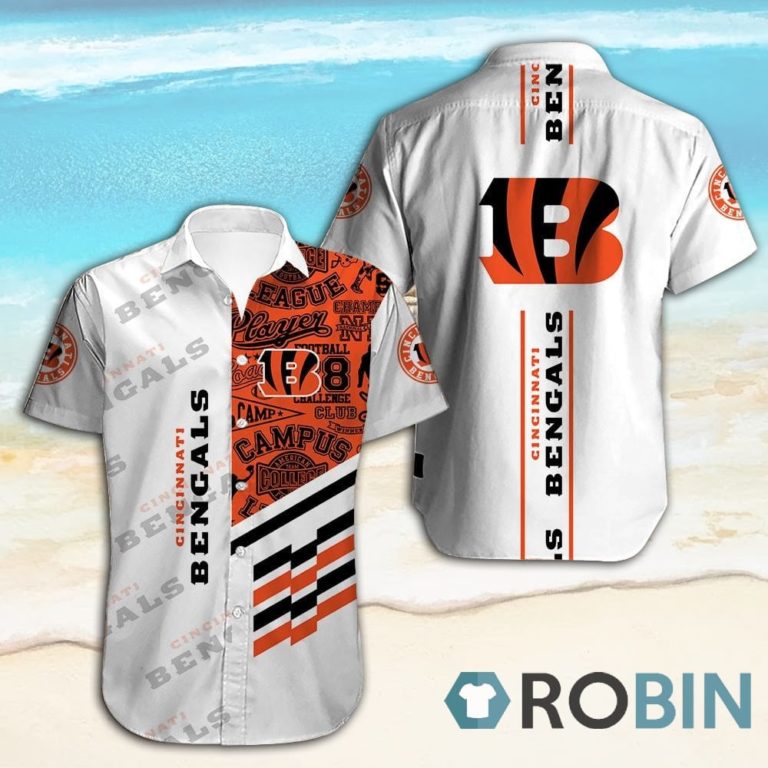 Cincinnati Bengals Short Sleeve Button Down Hawaiian Shirt
