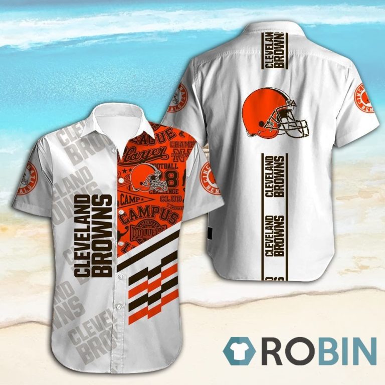 Cleveland Browns Casual Button Down Hawaiian Shirts