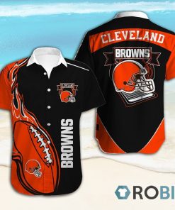 Cleveland Browns Short Sleeve Button Down Hawaiian Shirt