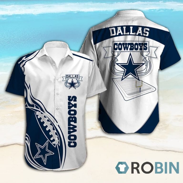 Dallas Cowboys Short Sleeve Button Down Hawaiian Shirt