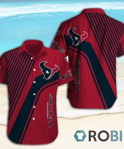 Houston Texans Short Sleeve Button Down Hawaiian Shirt