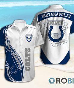 Indianapolis Colts Short Sleeve Button Down Hawaiian Shirt