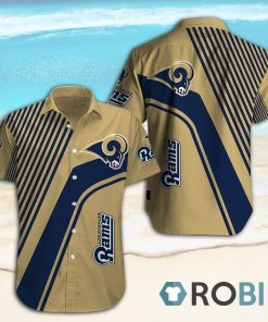 Los Angeles Rams Short Sleeve Button Down Hawaiian Shirt