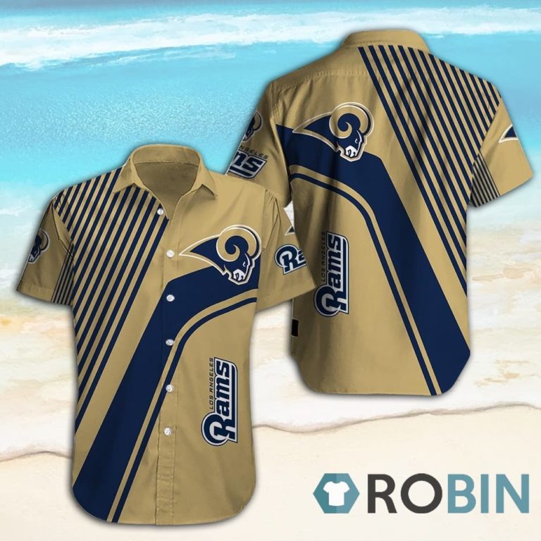 Los Angeles Rams Short Sleeve Button Down Hawaiian Shirt