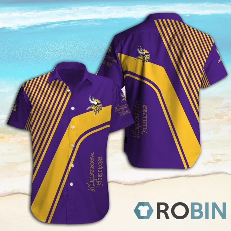 Minnesota Vikings Casual Button Shirt, Hawaiian Shirt