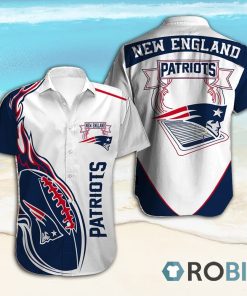 New England Patriots Casual Button Down Hawaiian Shirts