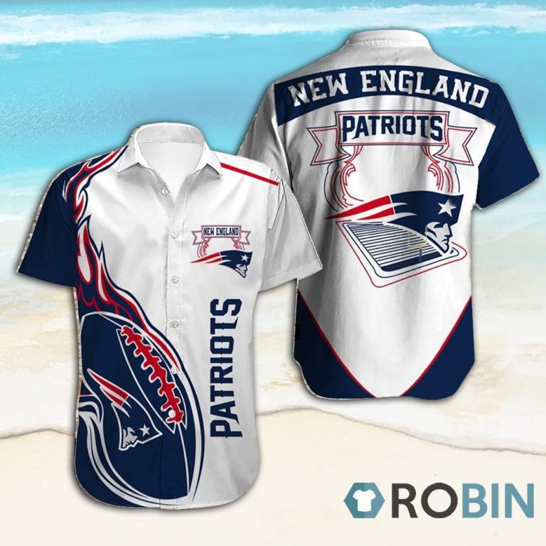 New England Patriots Casual Button Down Hawaiian Shirts