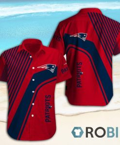 New England Patriots Short Sleeve Button Down Hawaiian Shirt
